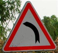 sharp left turn